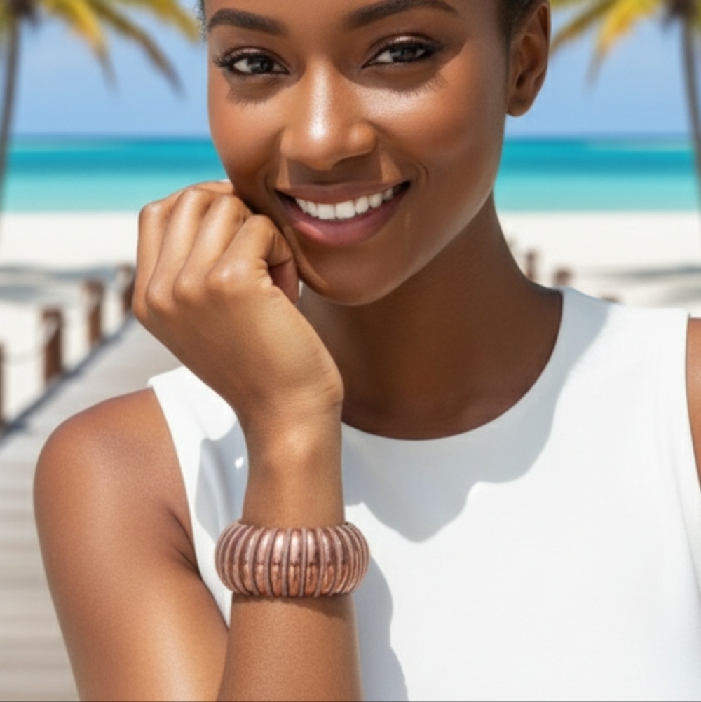 Brass Stretch Bangle - image 1